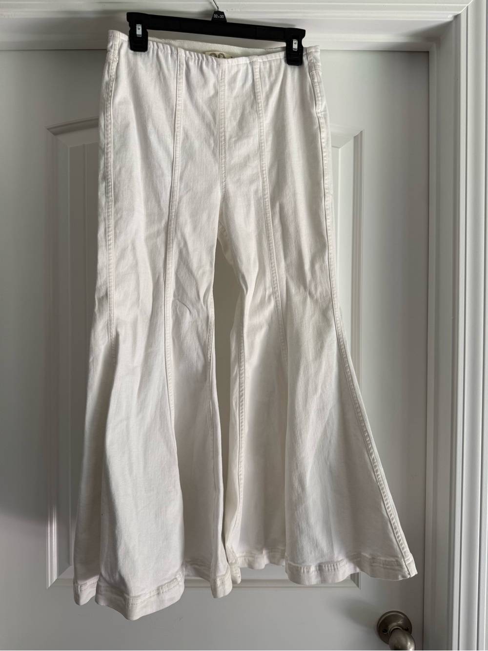 We The Free White Flared Wide-Leg Pants
